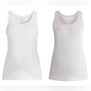 NWT - 2 Maternity Tank Tops - White and Gray.